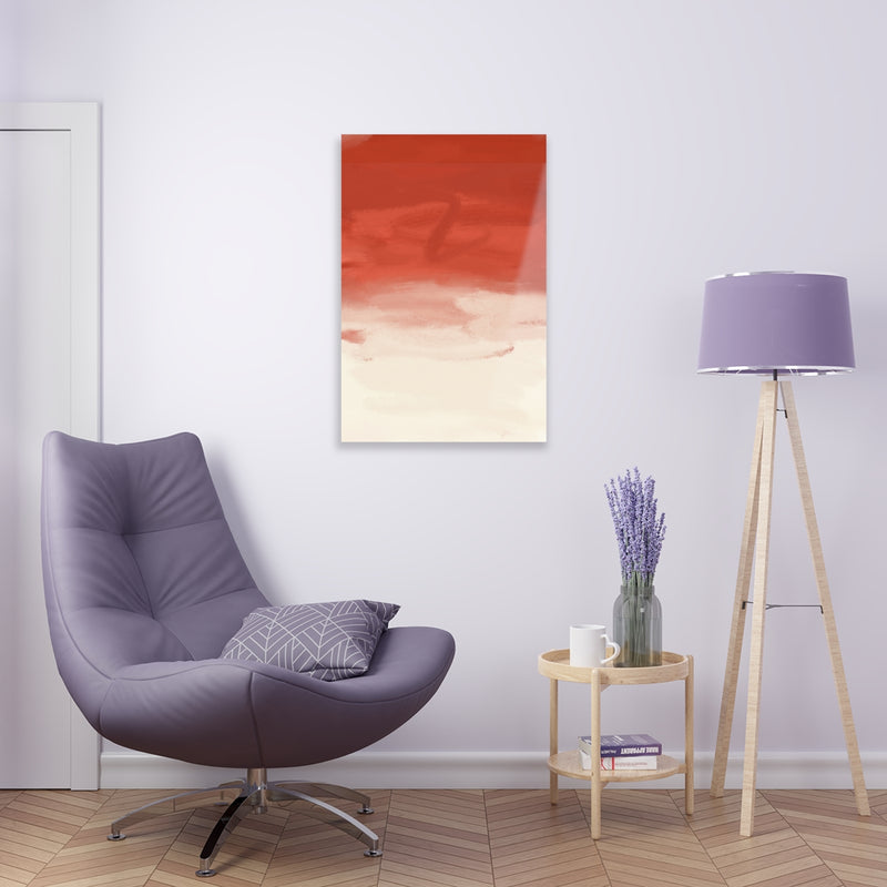 Red Abstract Acrylic Print