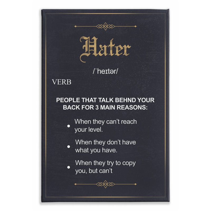 Hater definition Canvas