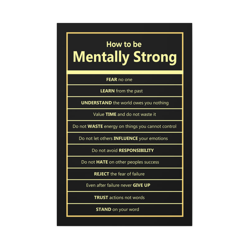 HOW TO BE MENTALLY STRONG