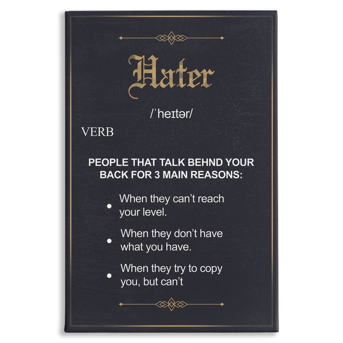 Hater definition Canvas