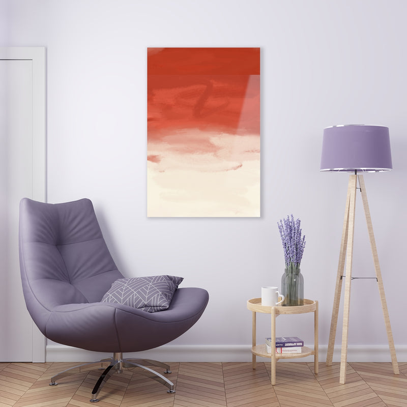 Red Abstract Acrylic Print