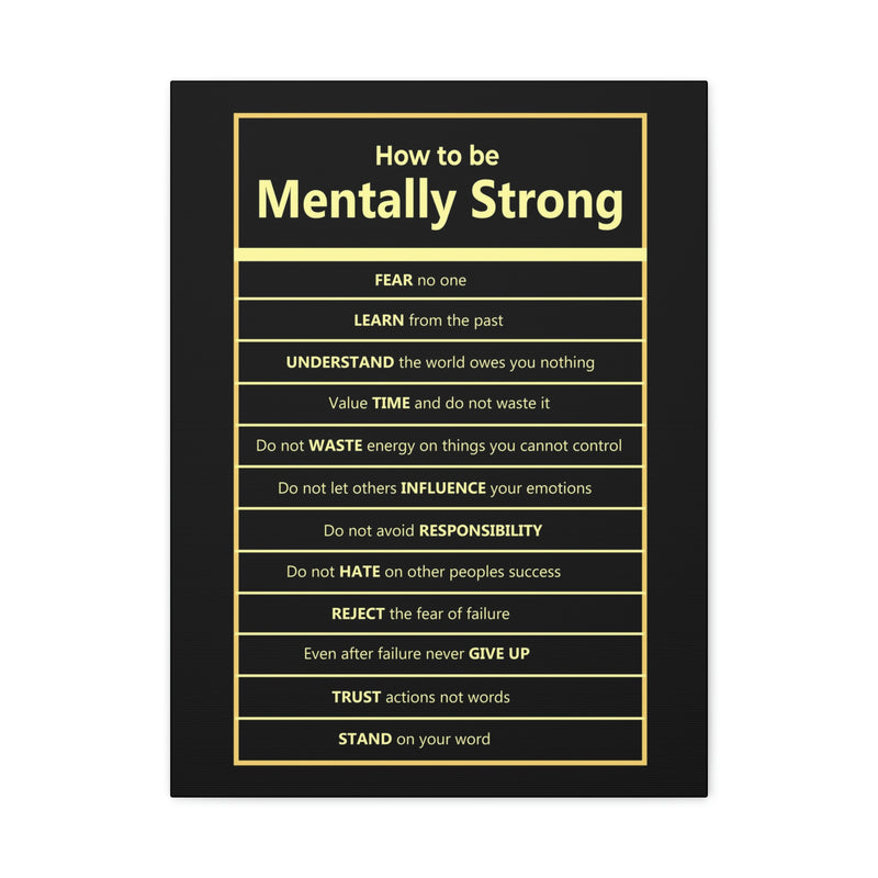 HOW TO BE MENTALLY STRONG