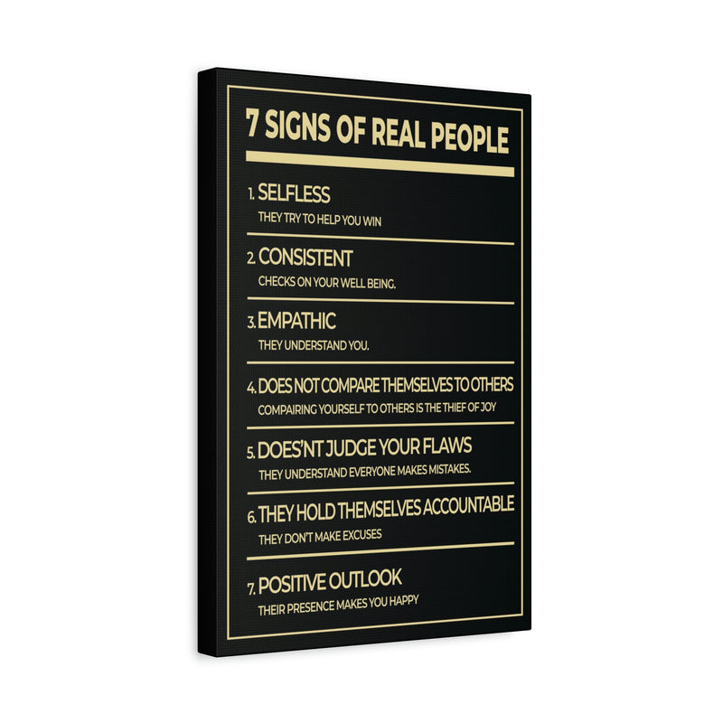 7 SIGNS OF REAL PEOPLE