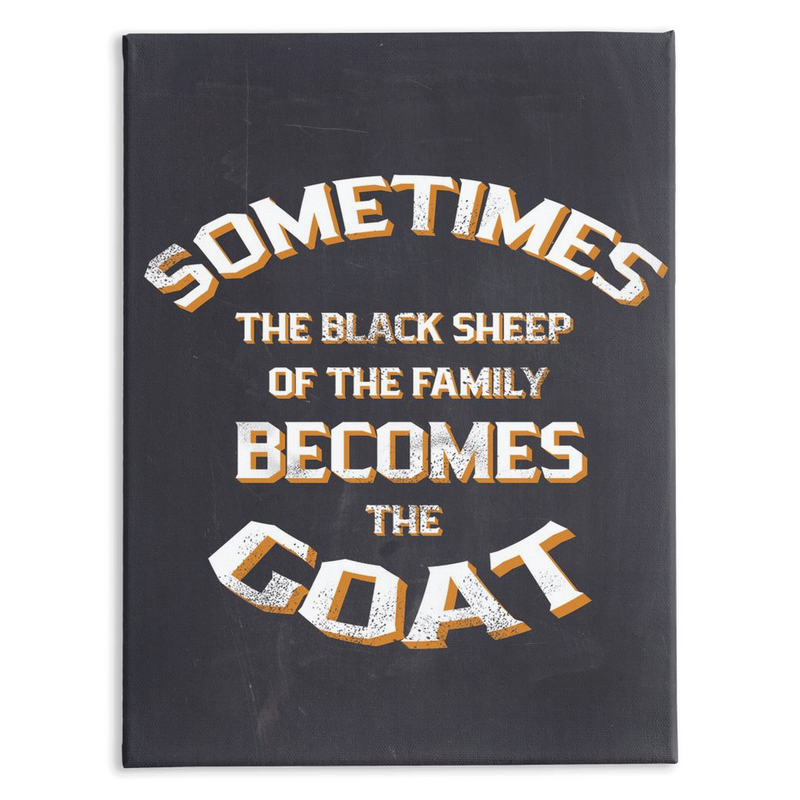 THE BLACK SHEEP BECOMES THE GOAT