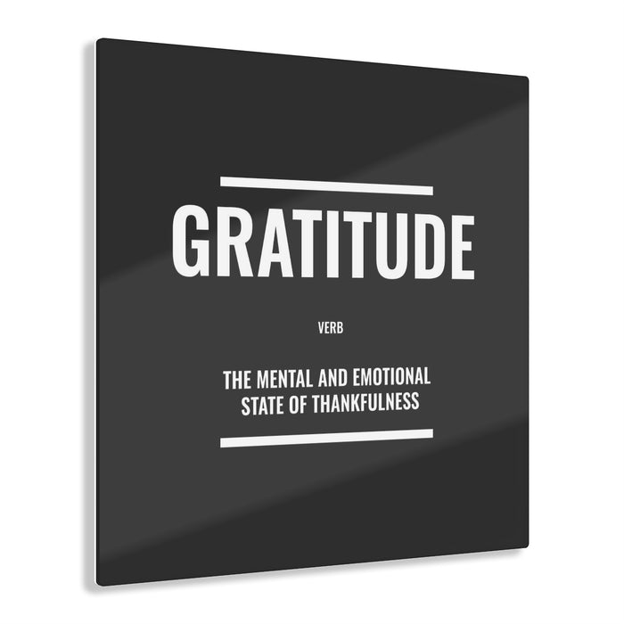 Gratitude Definition Acrylic Print