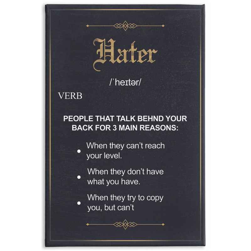 Hater definition Canvas