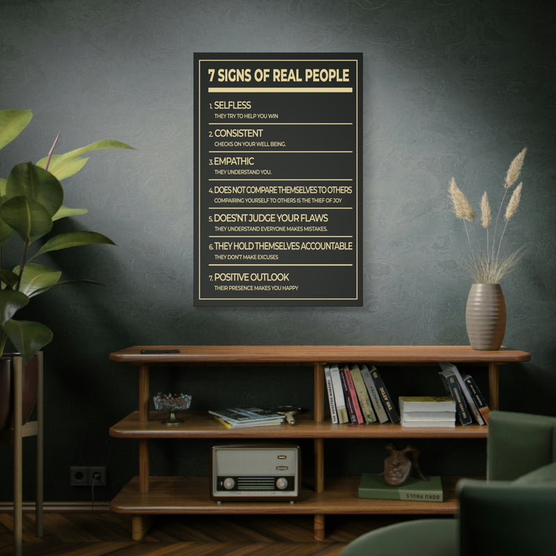 7 SIGNS OF REAL PEOPLE