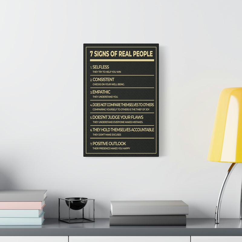 7 SIGNS OF REAL PEOPLE