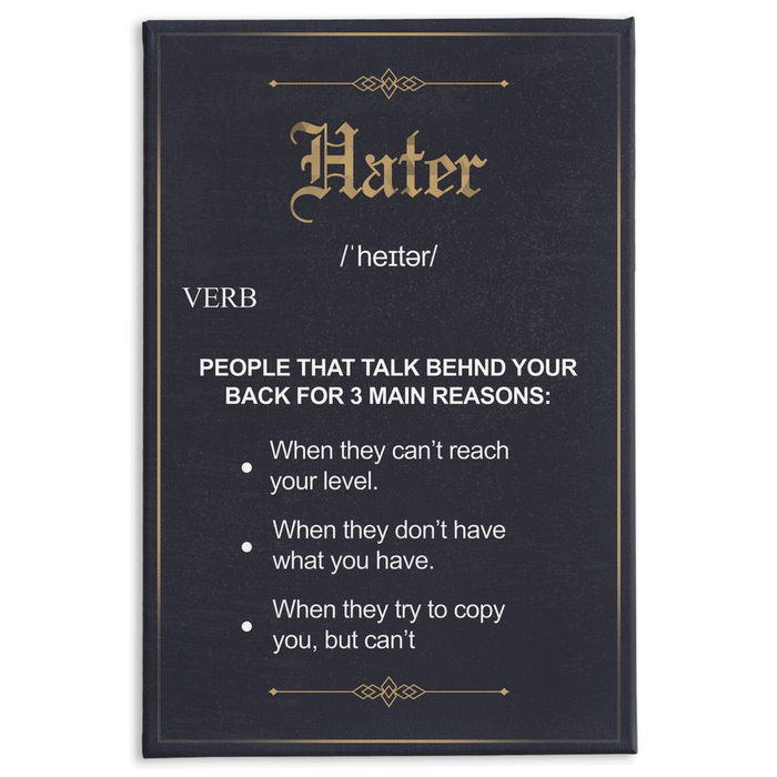 Hater definition Canvas