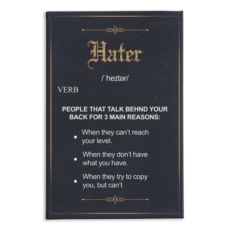 Hater definition Canvas