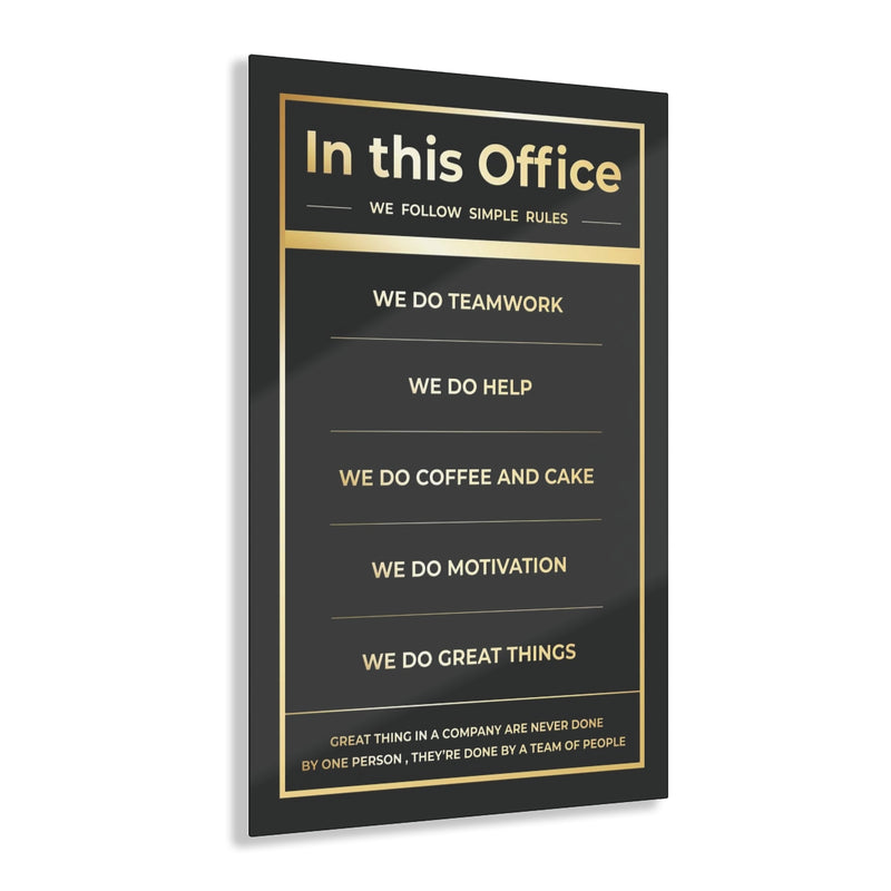 Office Rules Acrylic Print