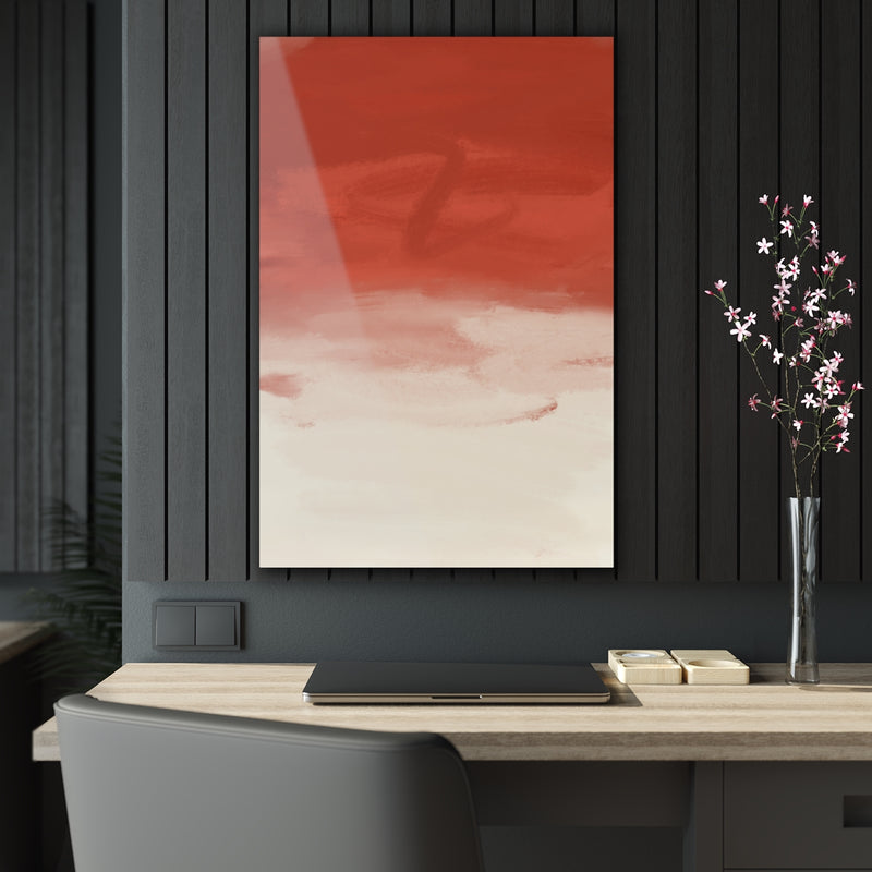 Red Abstract Acrylic Print