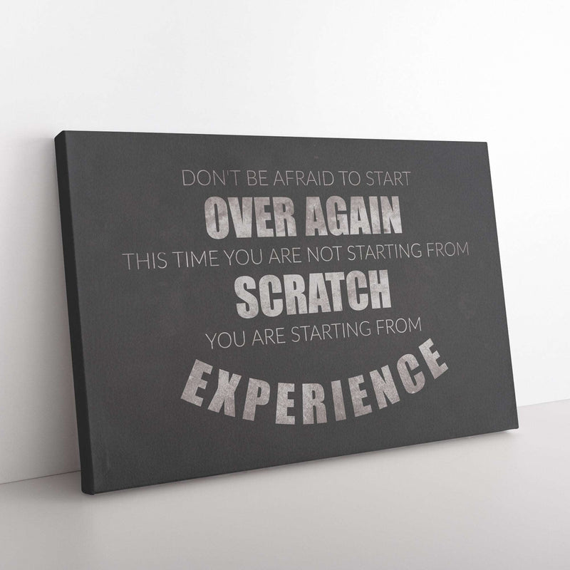 Don't be afraid of starting over Canvas