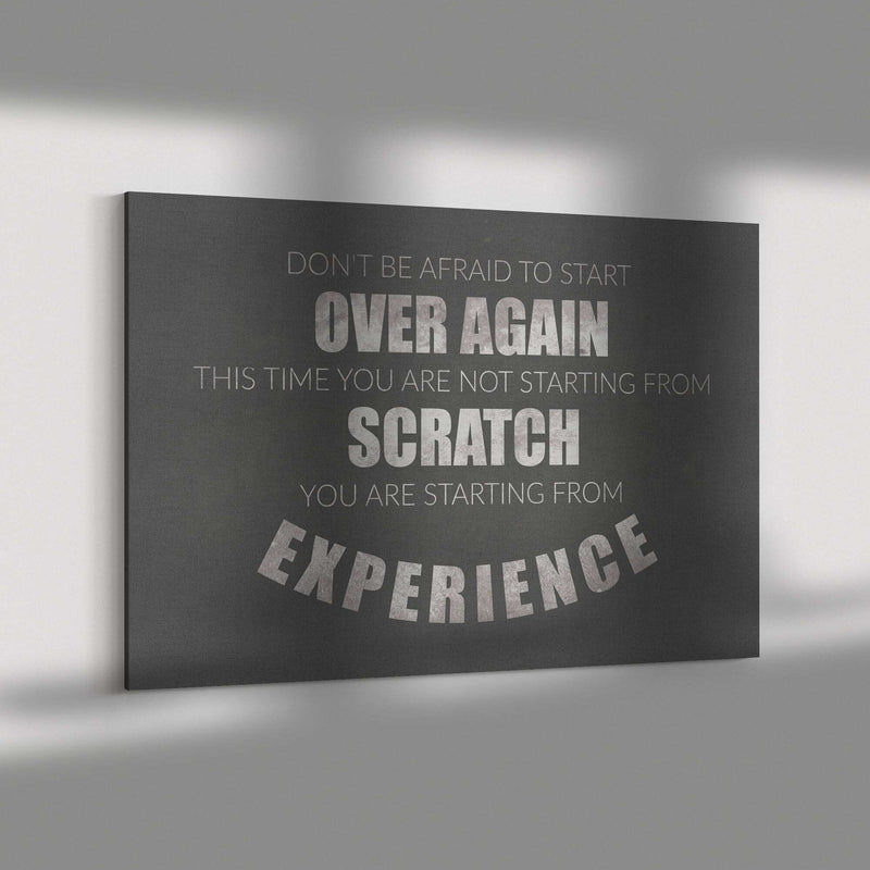 Don't be afraid of starting over Canvas