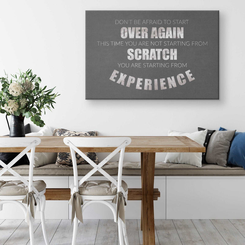 Don't be afraid of starting over Canvas