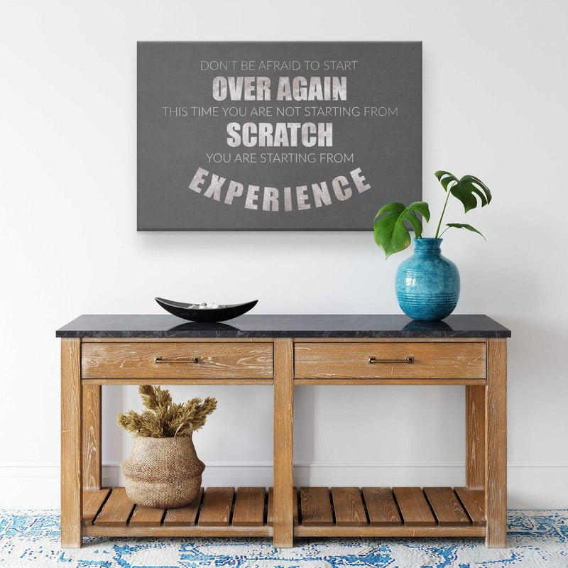 Don't be afraid of starting over Canvas