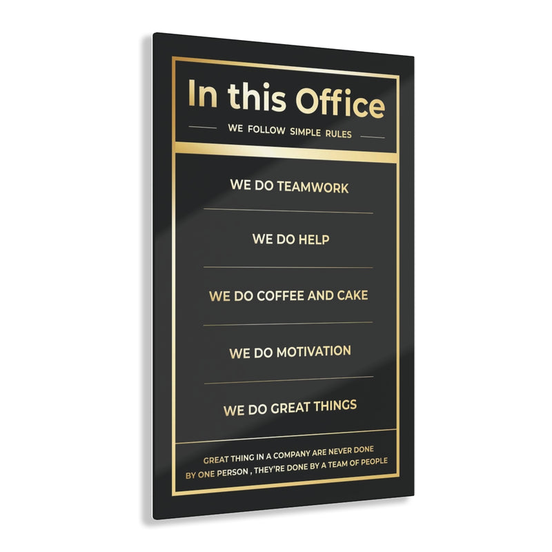 Office Rules Acrylic Print