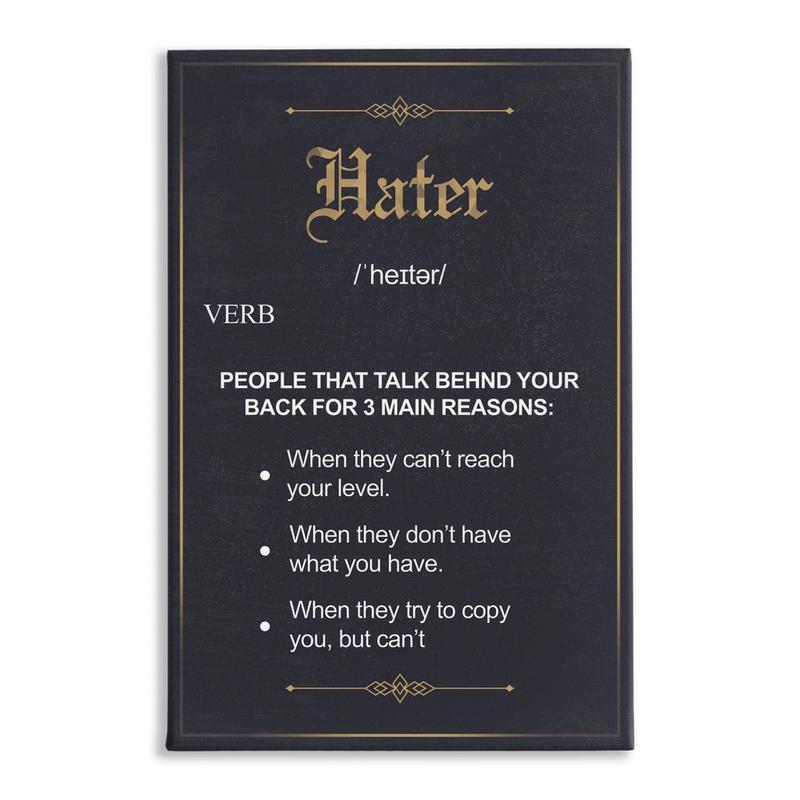 Hater definition Canvas