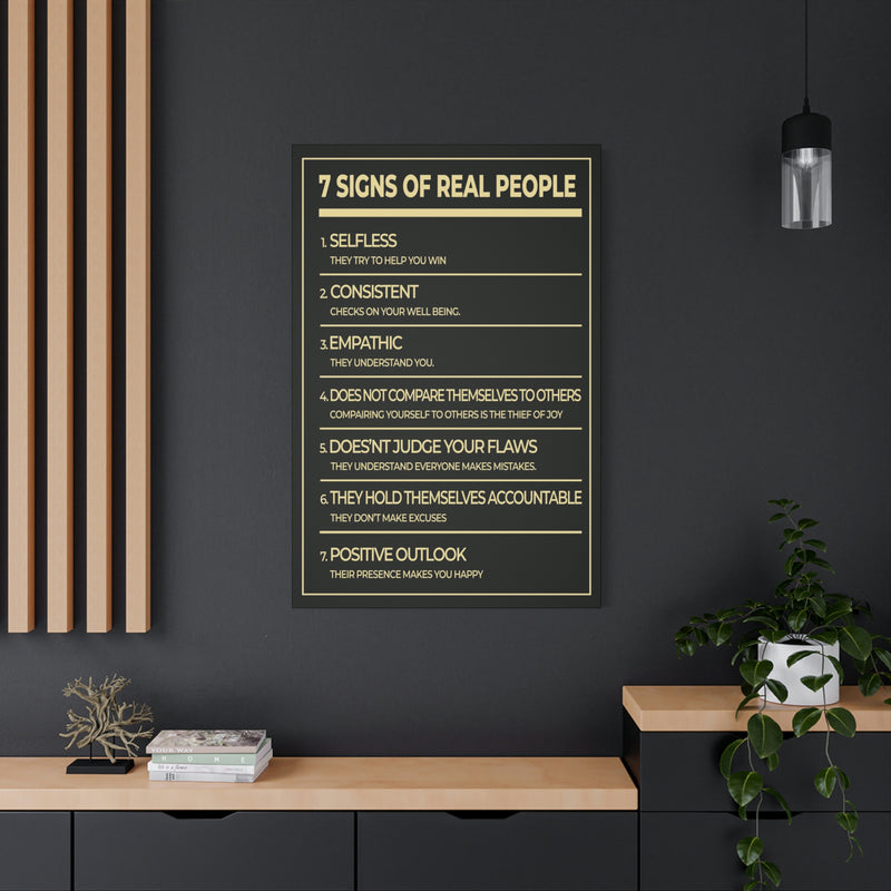 7 SIGNS OF REAL PEOPLE