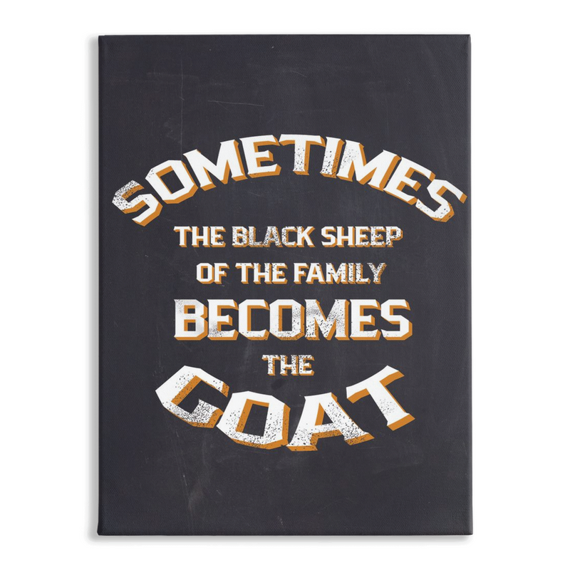 THE BLACK SHEEP BECOMES THE GOAT