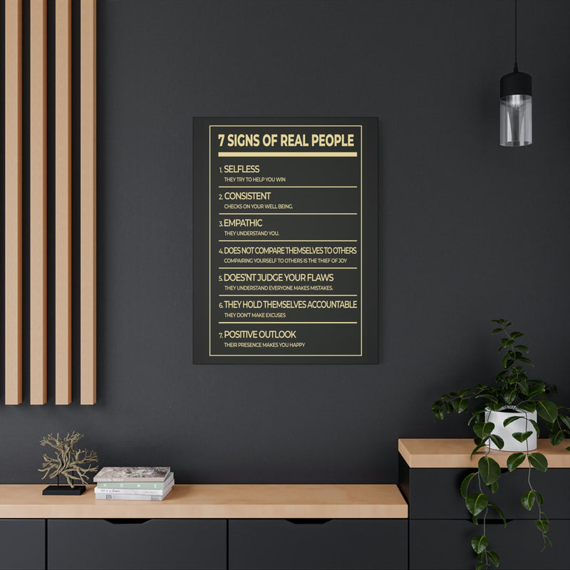 7 SIGNS OF REAL PEOPLE