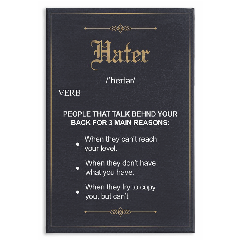 Hater definition Canvas