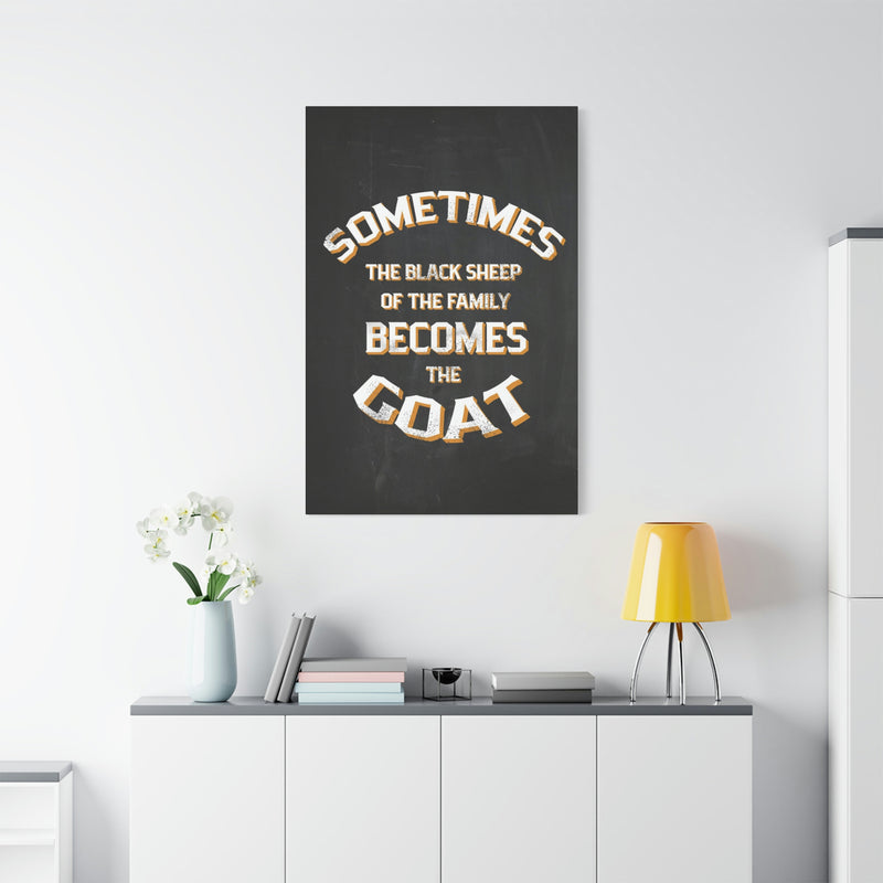 THE BLACK SHEEP BECOMES THE GOAT