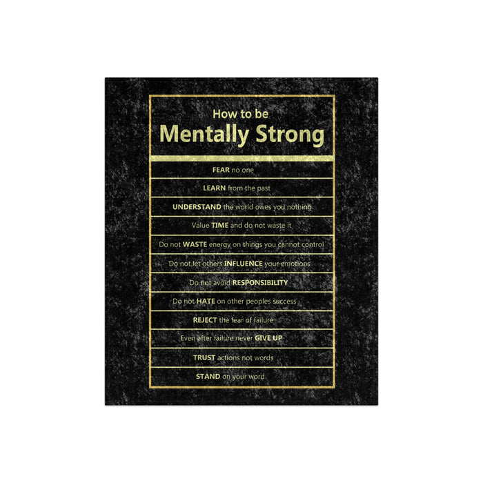 Mentally Strong List Crushed Velvet Blanket